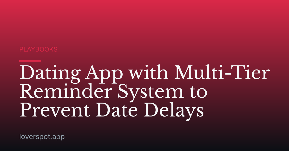 Dating App with Multi-Tier Reminder System to Prevent Date Delays