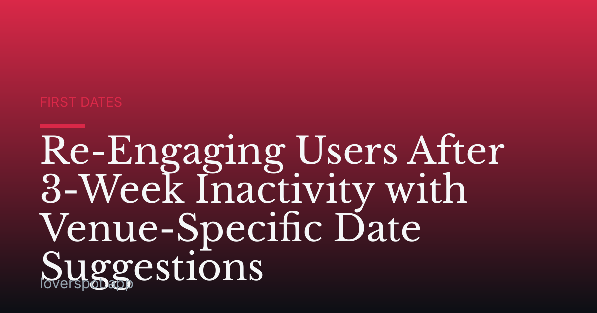 Re-Engaging Users After 3-Week Inactivity with Venue-Specific Date Suggestions