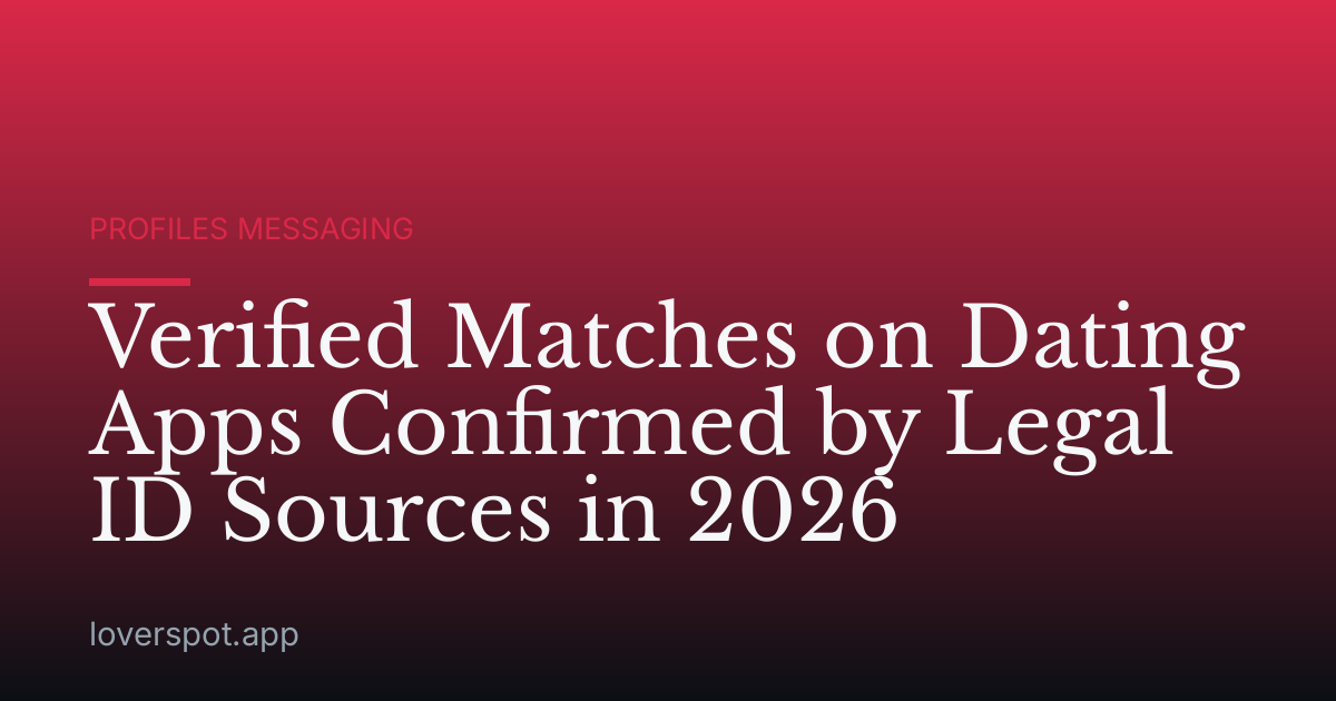 Verified Matches on Dating Apps Confirmed by Legal ID Sources in 2026