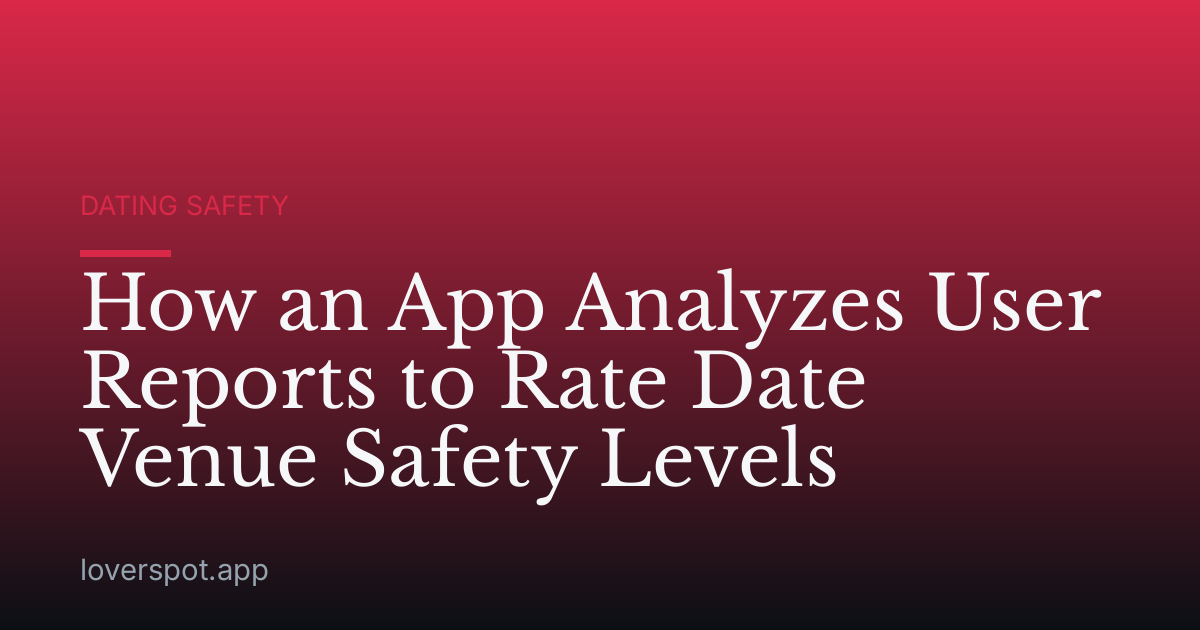 How an App Analyzes User Reports to Rate Date Venue Safety Levels
