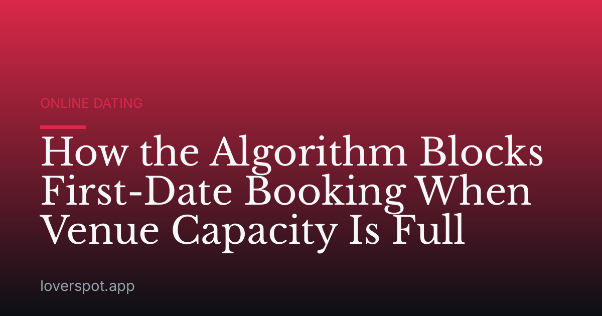 How the Algorithm Blocks First-Date Booking When Venue Capacity Is Full