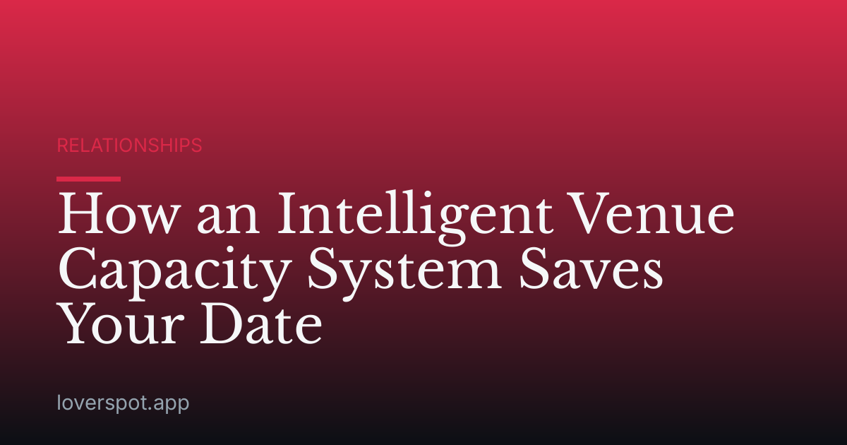 How an Intelligent Venue Capacity System Saves Your Date