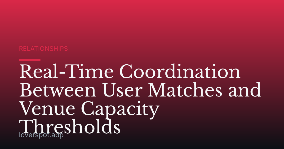 Real-Time Coordination Between User Matches and Venue Capacity Thresholds