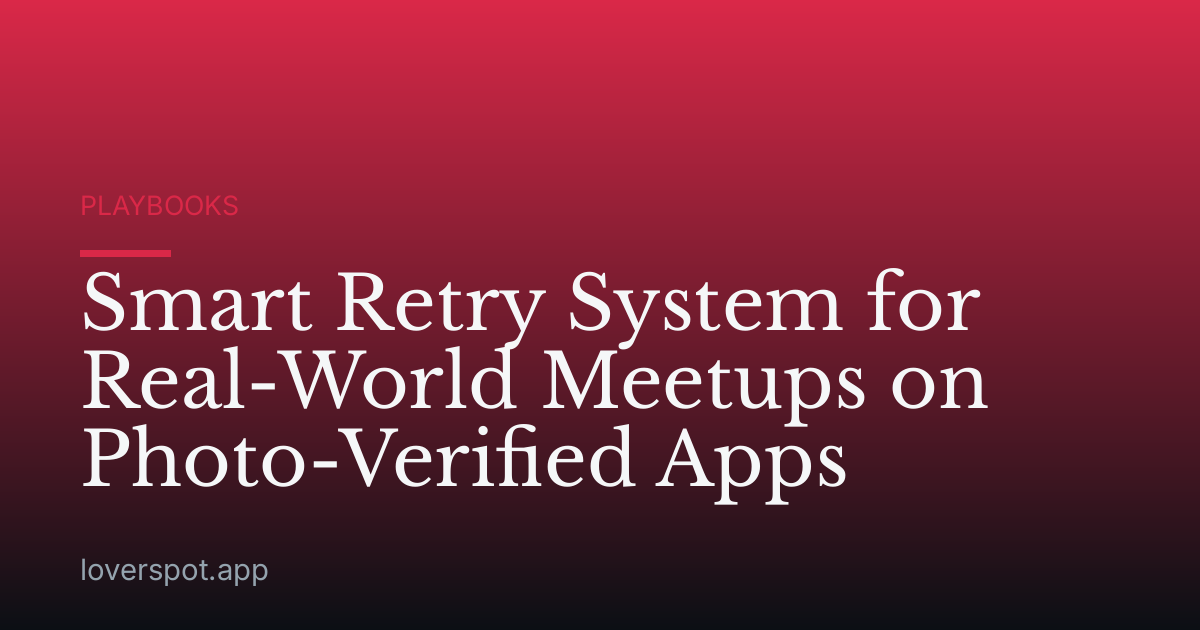 Smart Retry System for Real-World Meetups on Photo-Verified Apps