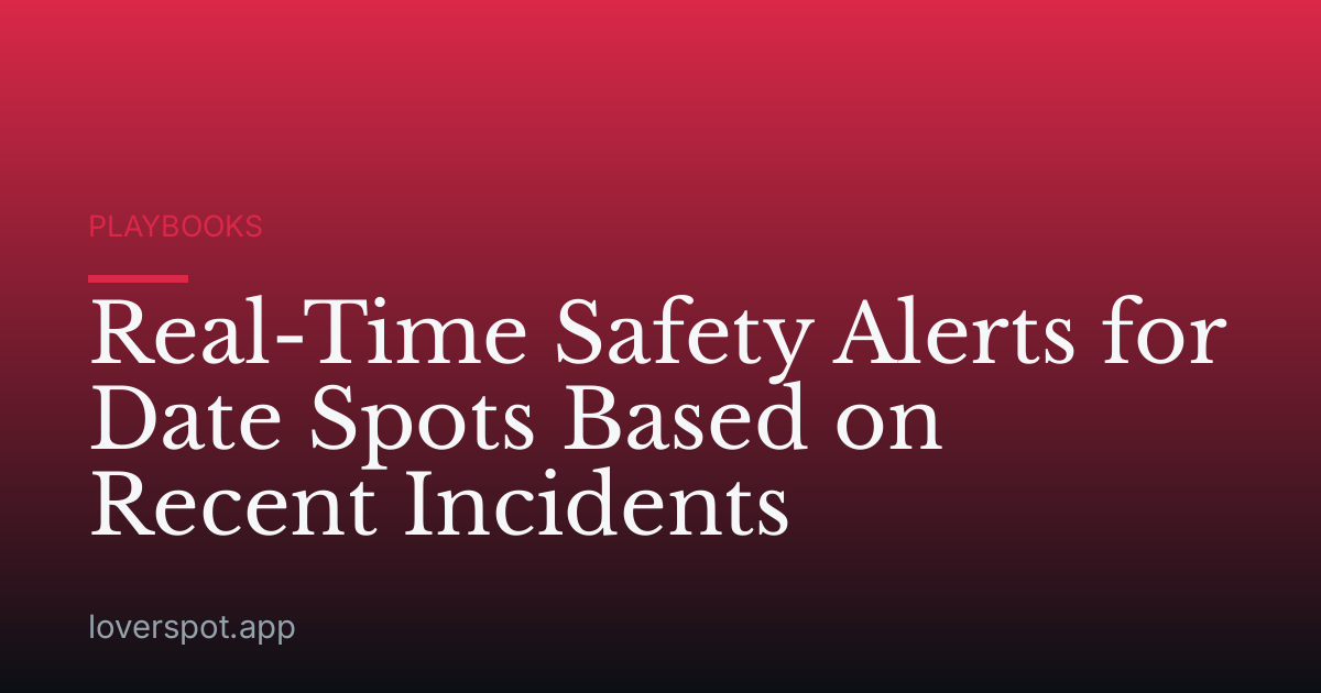 Real-Time Safety Alerts for Date Spots Based on Recent Incidents