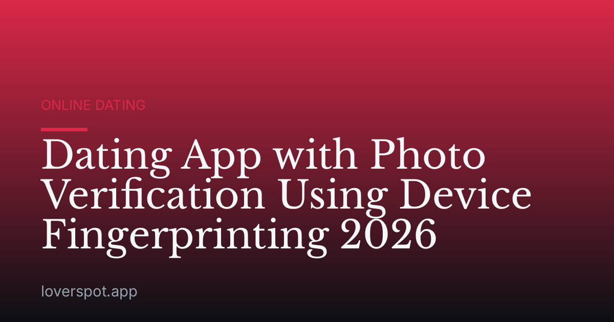 Dating App with Photo Verification Using Device Fingerprinting 2026