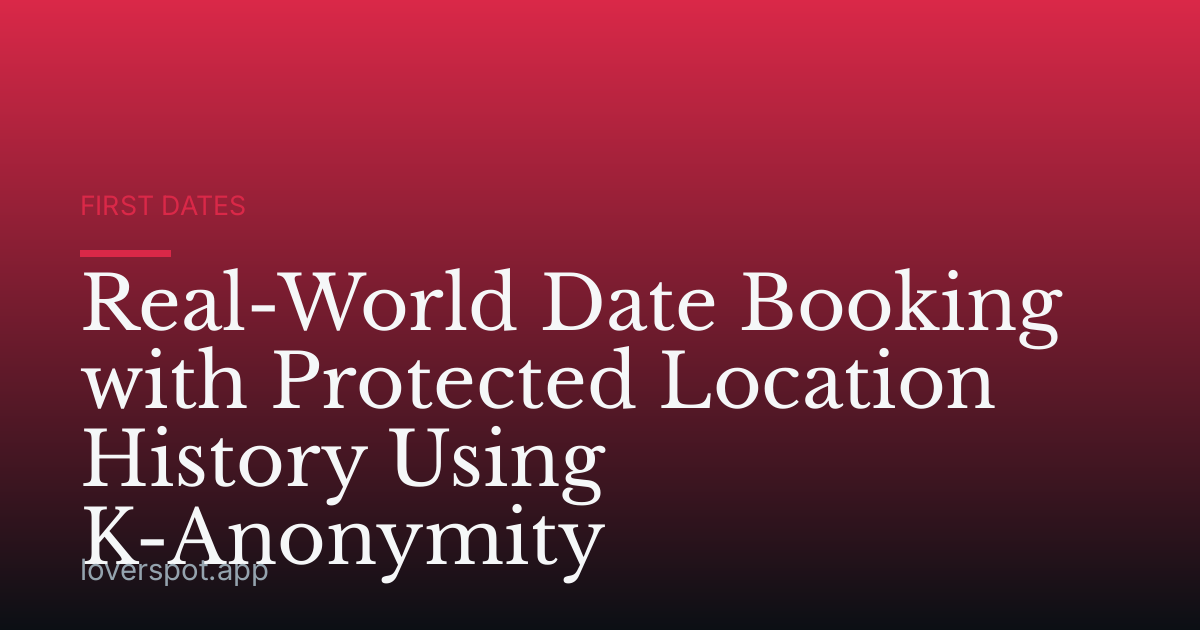 Real-World Date Booking with Protected Location History Using K-Anonymity