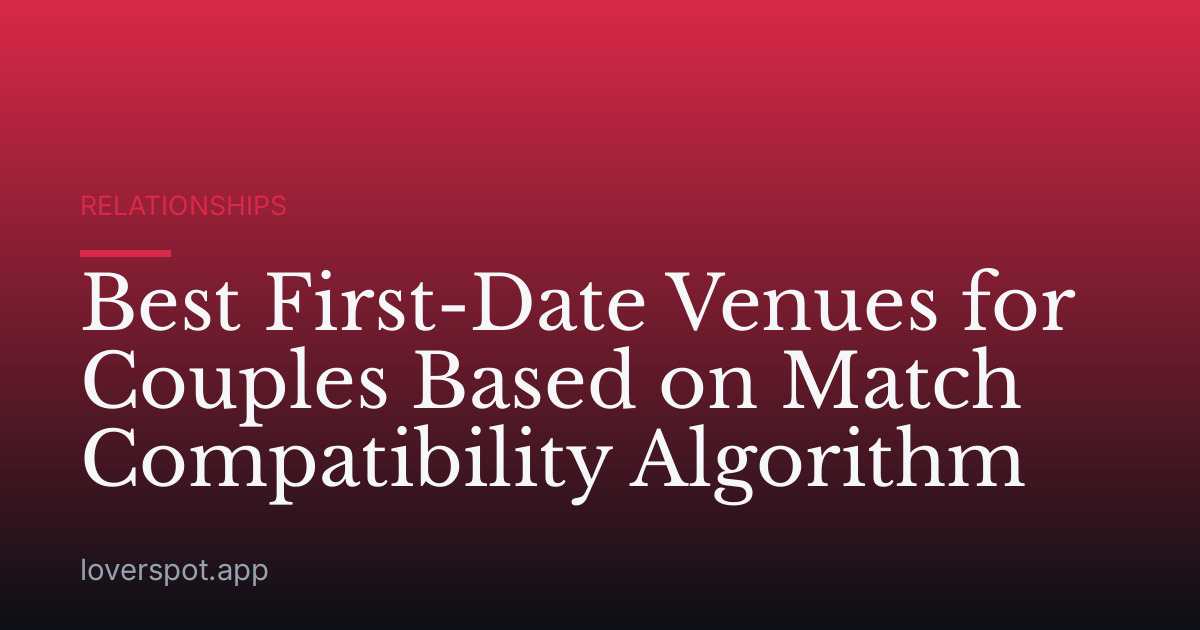 Best First-Date Venues for Couples Based on Match Compatibility Algorithm