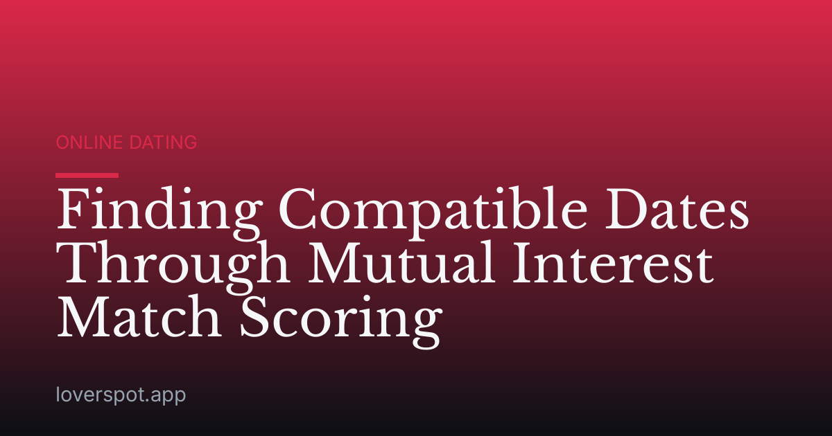Finding Compatible Dates Through Mutual Interest Match Scoring