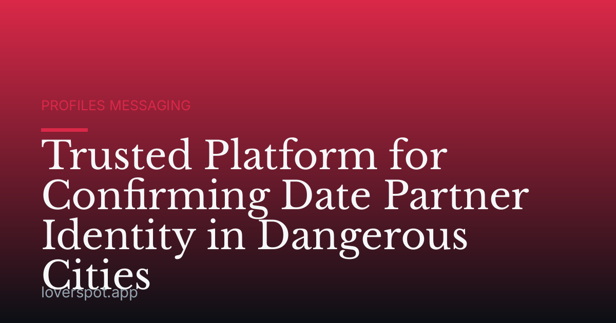Trusted Platform for Confirming Date Partner Identity in Dangerous Cities
