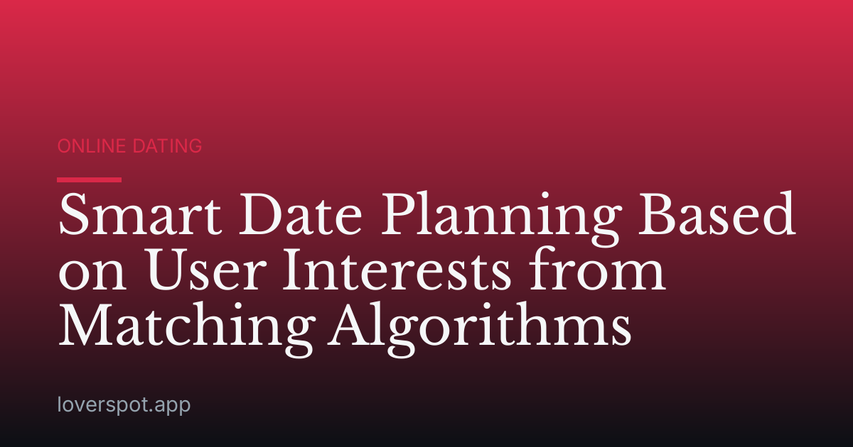 Smart Date Planning Based on User Interests from Matching Algorithms