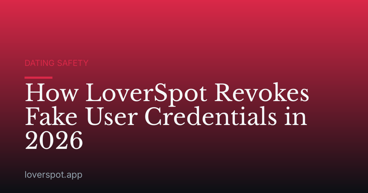 How LoverSpot Revokes Fake User Credentials in 2026