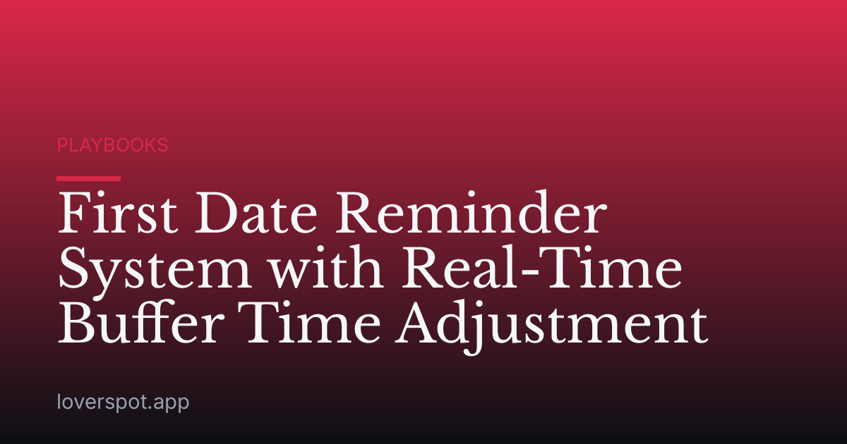 First Date Reminder System with Real-Time Buffer Time Adjustment