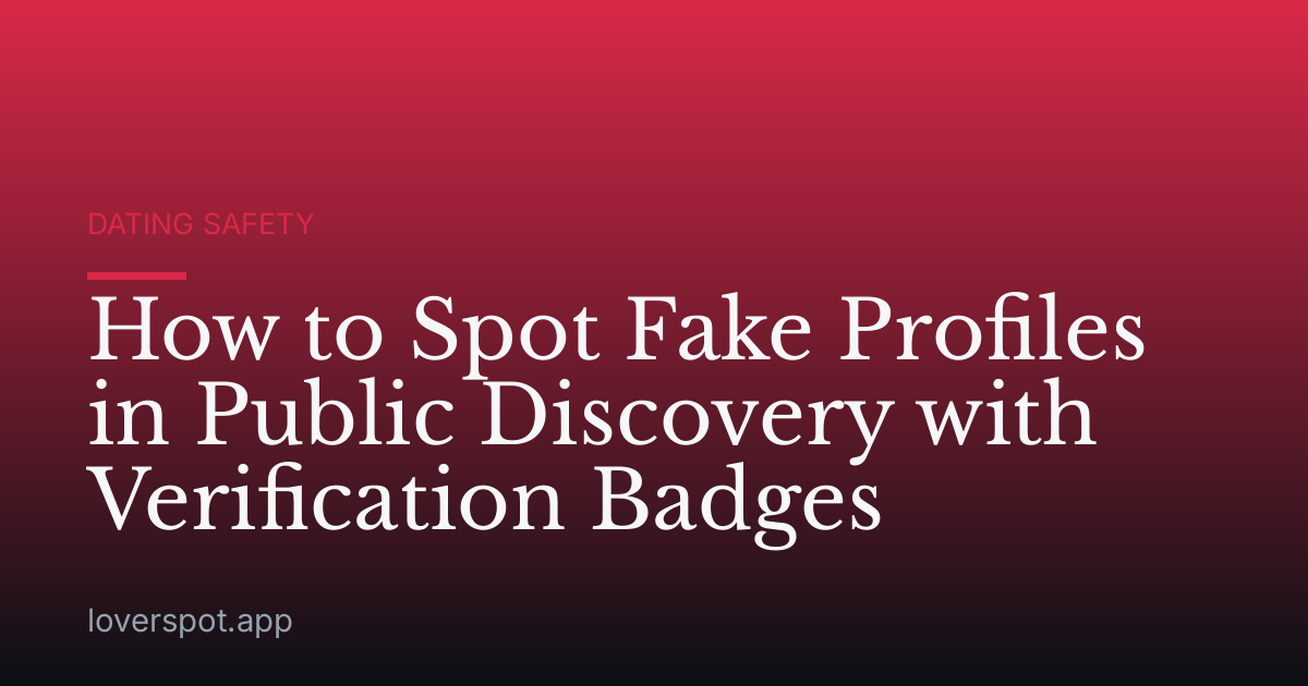 How to Spot Fake Profiles in Public Discovery with Verification Badges