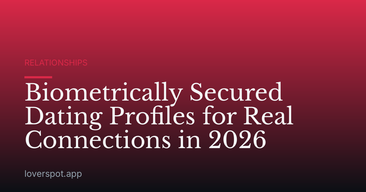 Biometrically Secured Dating Profiles for Real Connections in 2026