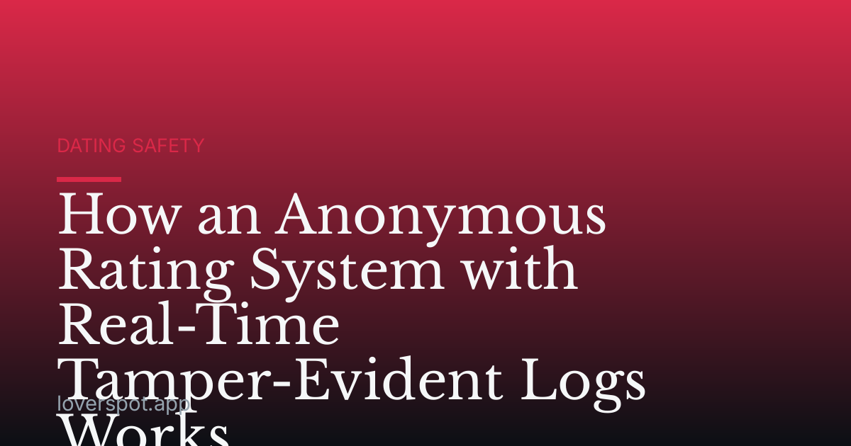 How an Anonymous Rating System with Real-Time Tamper-Evident Logs Works