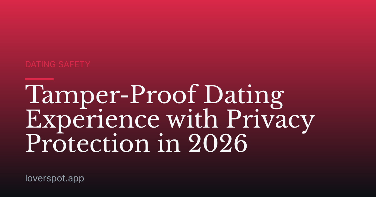 Tamper-Proof Dating Experience with Privacy Protection in 2026