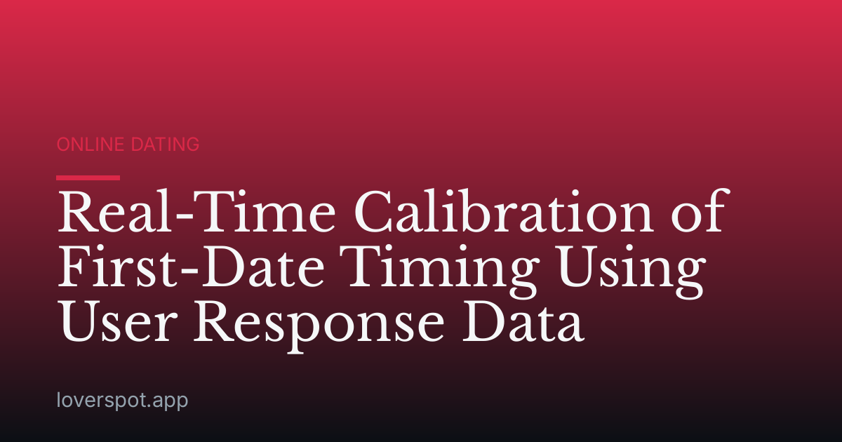 Real-Time Calibration of First-Date Timing Using User Response Data