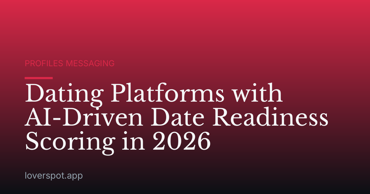 Dating Platforms with AI-Driven Date Readiness Scoring in 2026