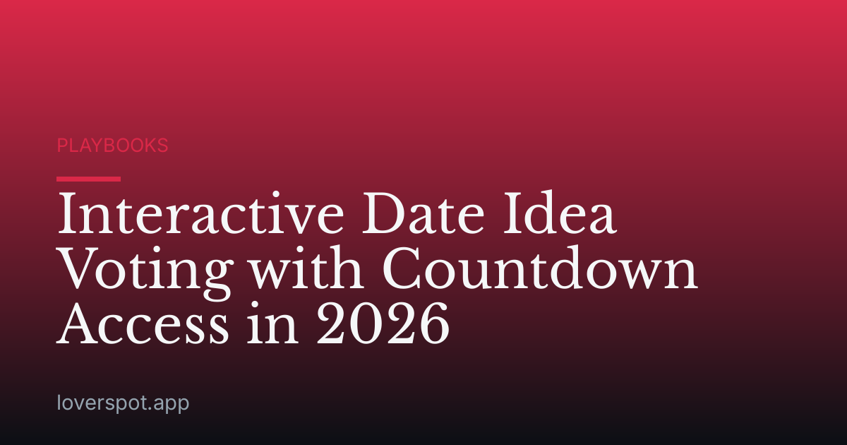 Interactive Date Idea Voting with Countdown Access in 2026
