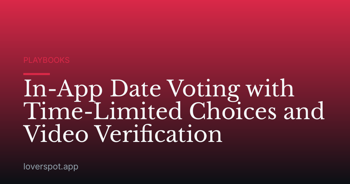 In-App Date Voting with Time-Limited Choices and Video Verification