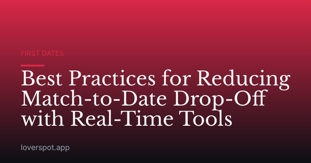 Best Practices for Reducing Match-to-Date Drop-Off with Real-Time Tools