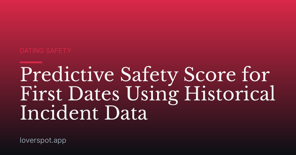 Predictive Safety Score for First Dates Using Historical Incident Data