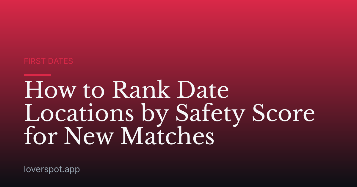 How to Rank Date Locations by Safety Score for New Matches