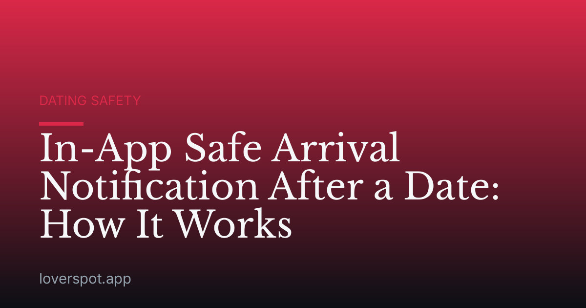 In-App Safe Arrival Notification After a Date: How It Works