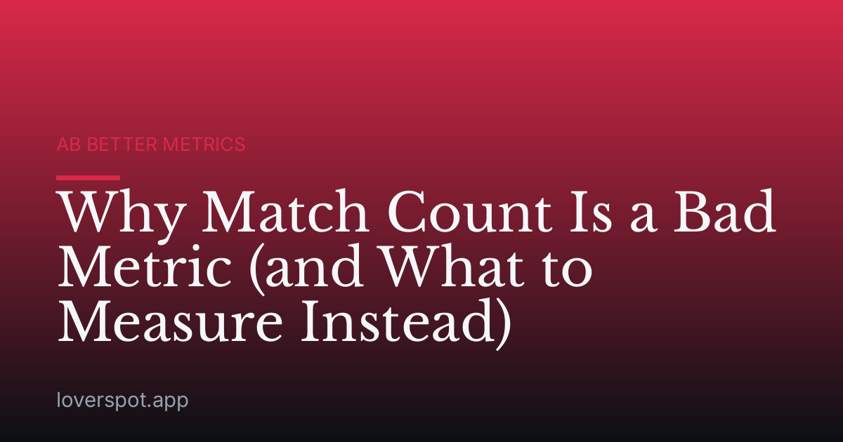 Why Match Count Is a Bad Metric (and What to Measure Instead)