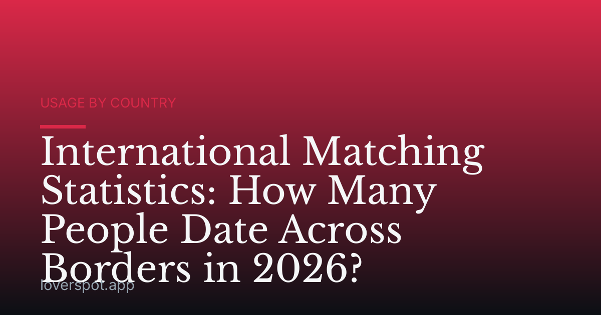 International Matching Statistics: How Many People Date Across Borders in 2026?