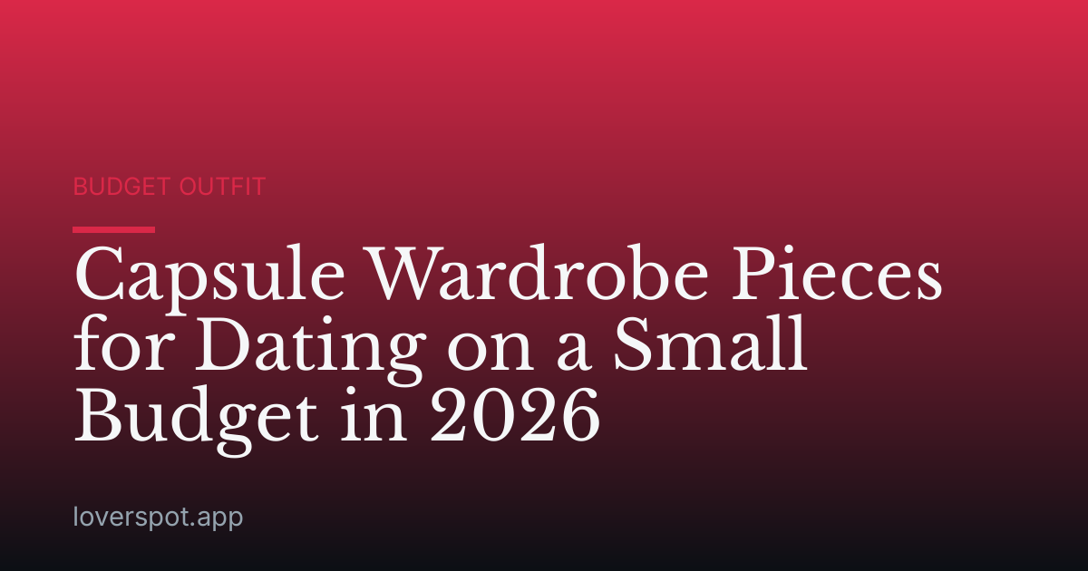 Capsule Wardrobe Pieces for Dating on a Small Budget in 2026