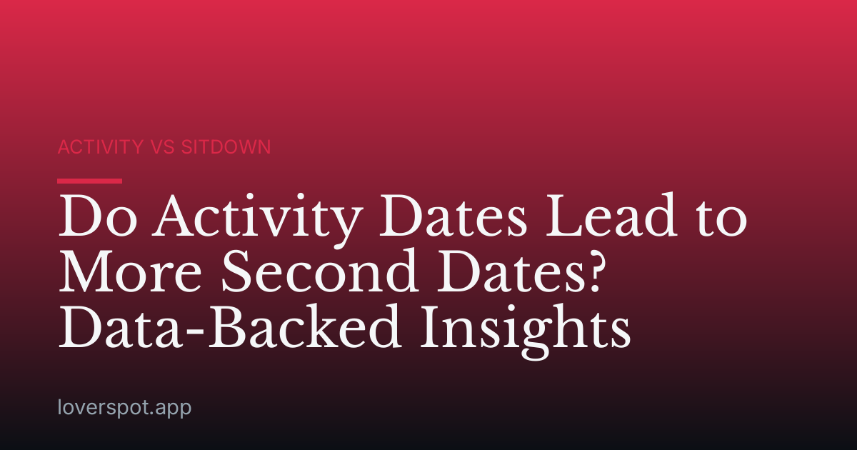 Do Activity Dates Lead to More Second Dates? Data-Backed Insights