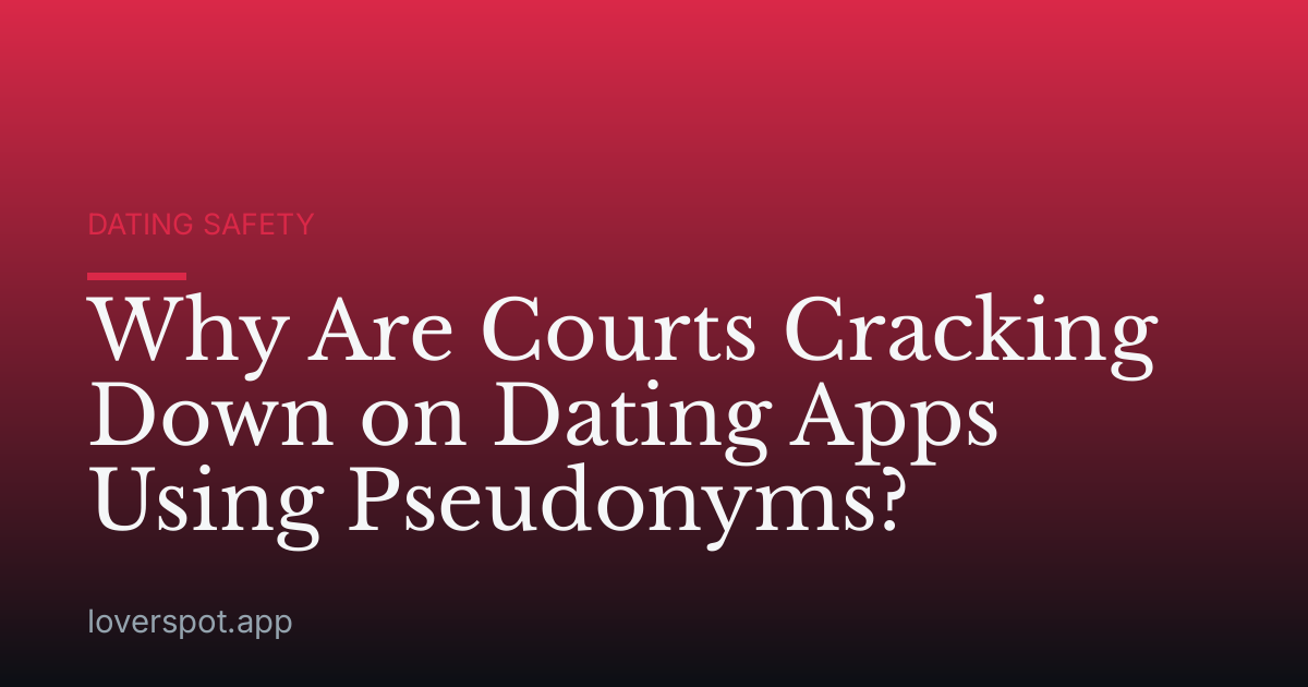Why Are Courts Cracking Down on Dating Apps Using Pseudonyms?