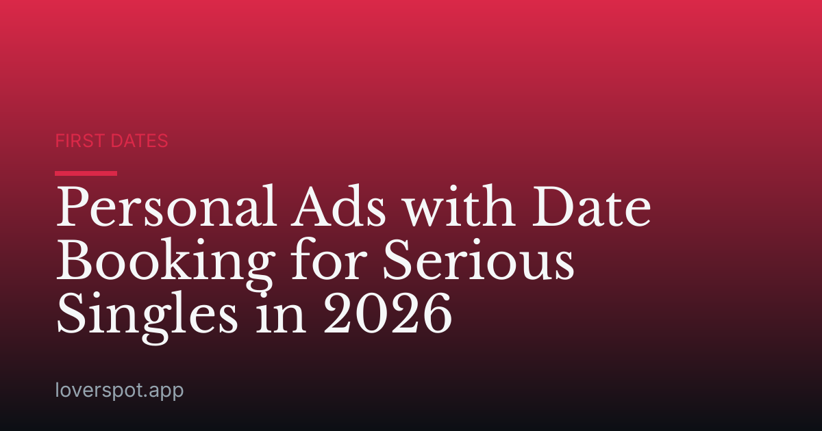 Personal Ads with Date Booking for Serious Singles in 2026