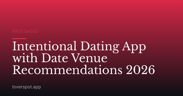 Intentional Dating App with Date Venue Recommendations 2026