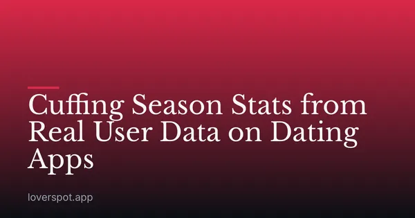 Cuffing Season Stats from Real User Data on Dating Apps