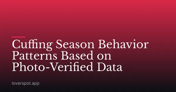 Cuffing Season Behavior Patterns Based on Photo-Verified Data