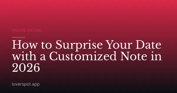 How to Surprise Your Date with a Customized Note in 2026