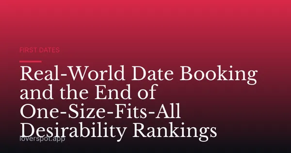 Real-World Date Booking and the End of One-Size-Fits-All Desirability Rankings
