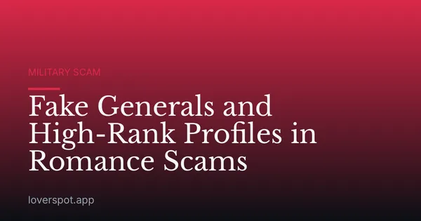 Fake Generals and High-Rank Profiles in Romance Scams