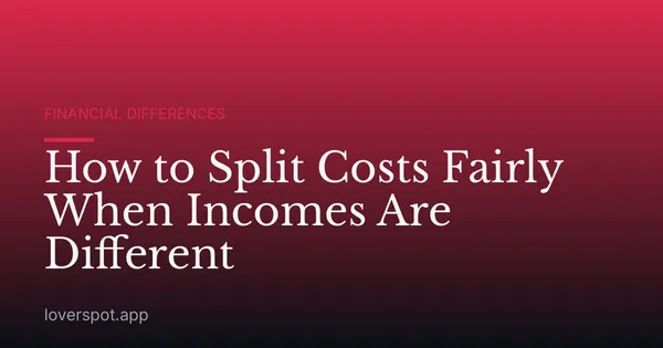 How to Split Costs Fairly When Incomes Are Different