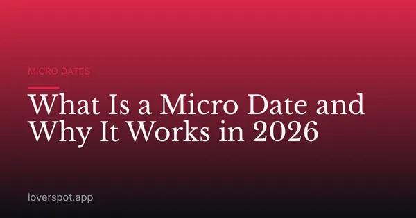What Is a Micro Date and Why It Works in 2026