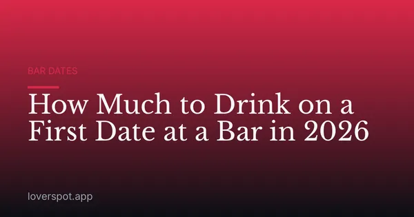 How Much to Drink on a First Date at a Bar in 2026
