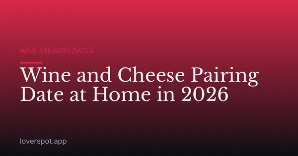 Wine and Cheese Pairing Date at Home in 2026