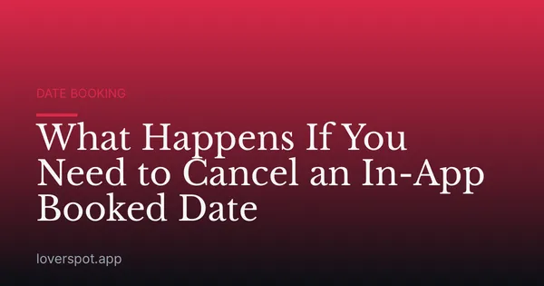 What Happens If You Need to Cancel an In-App Booked Date
