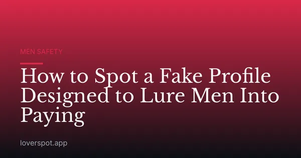 How to Spot a Fake Profile Designed to Lure Men Into Paying