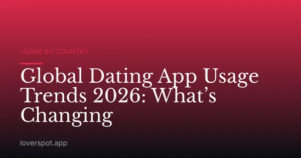 Global Dating App Usage Trends 2026: What’s Changing