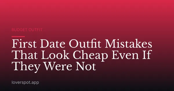 First Date Outfit Mistakes That Look Cheap Even If They Were Not