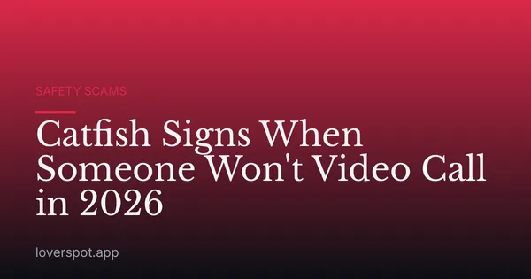 Catfish Signs When Someone Won't Video Call in 2026